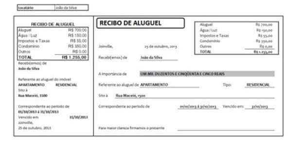 Recibo De Aluguel Comercial Modelo Online Doc Simples 2510