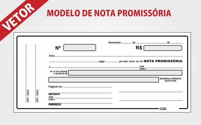 Formulário De Nota Promissória Modelos Para Impressão 2001